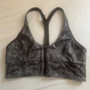 lululemon athletica Black and Gray Patterned Sports Bra